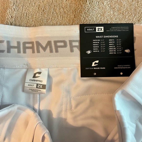 🎁 4/$25 🎁 CHAMPRO Men' Standard Adult Triple Crown Knicker Sz XXL - Picture 8 of 11